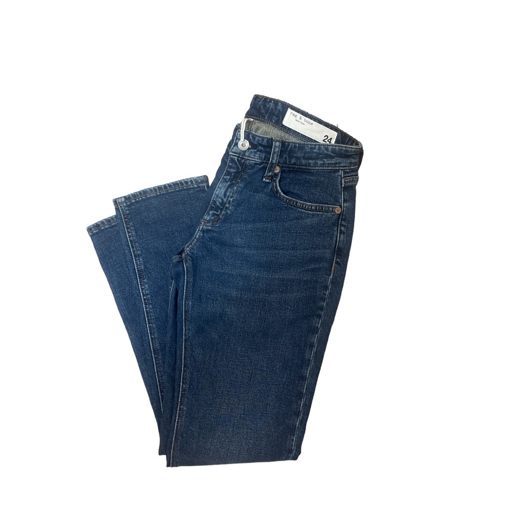 New with tags Rag & bone Dre Mid Rise Slim Leg Jeans in Chelsea Size 24 - Picture 8 of 8